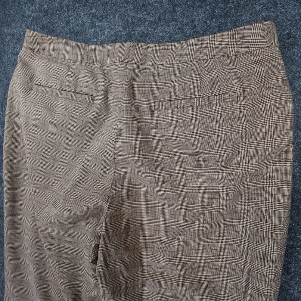 Jones New York Dress Pants Womens 18W Brown Excellent Plaid Stretch Trousers - Picture 10 of 10